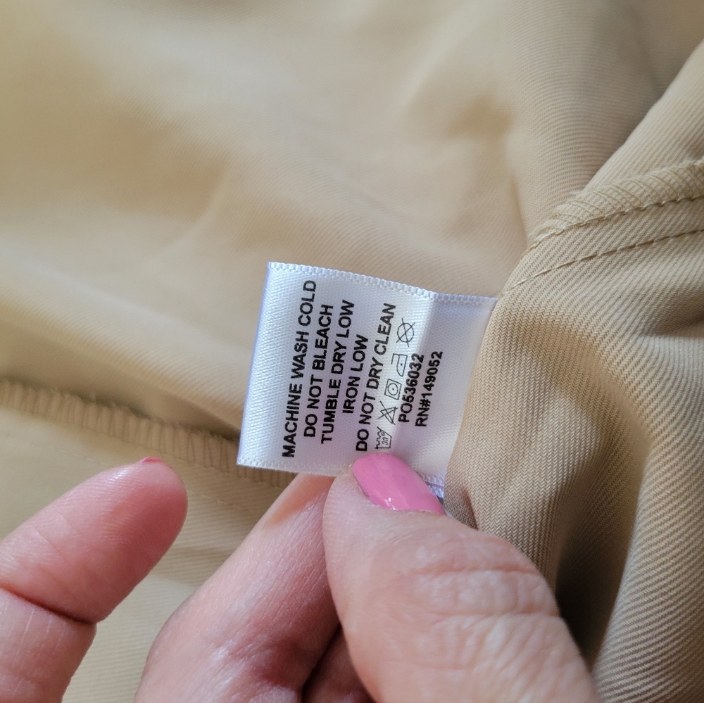 NWT Fashion Nova Tan Cream Belted Trench Coat Size XL - Picture 8 of 8